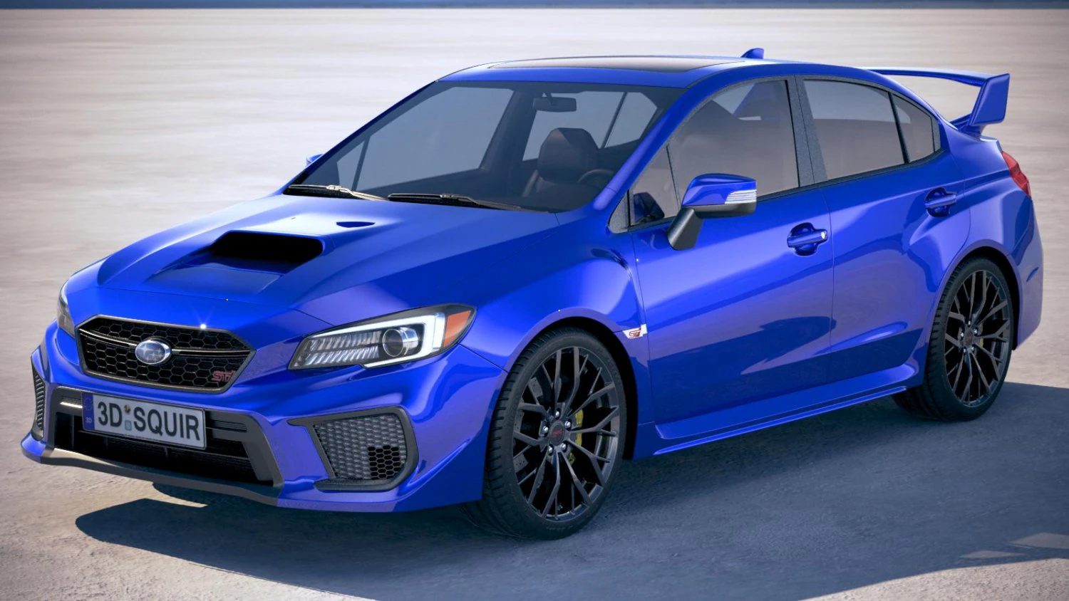 Subaru WRX STI 2018 3D Model .c4d .max .obj .3ds .fbx .stl .blend 