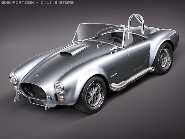 Shelby Cobra 427 SC 1965 3D Model .c4d .max .obj .3ds .fbx .stl .blend 