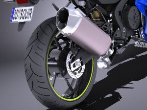Suzuki GSX-R1000 2017 vray 3D Model