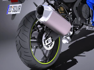 Suzuki GSX-R1000 2017 vray 3D Model