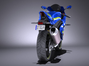 Suzuki GSX-R1000 2017 vray 3D Model
