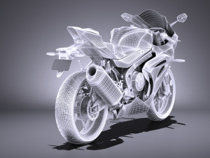 Suzuki GSX-R1000 2017 vray 3D Model