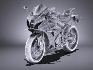 Suzuki GSX-R1000 2017 vray 3D Model