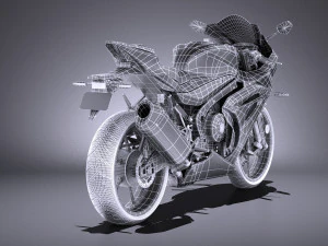 Suzuki GSX-R1000 2017 vray 3D Model