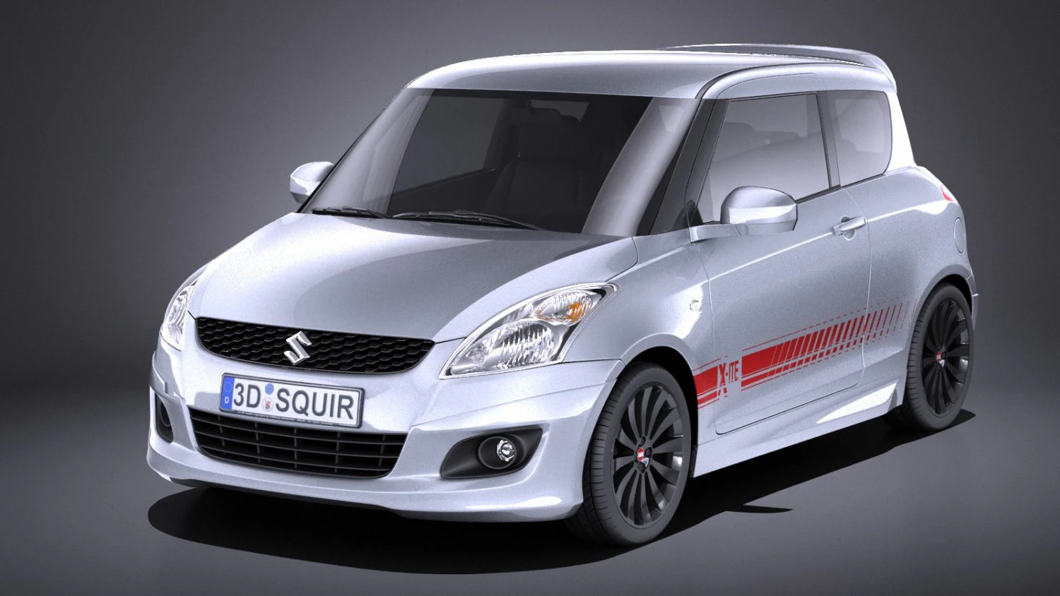 Suzuki Swift X-ite 2015 vray 3D Model .c4d .max .obj .3ds .fbx .stl .blend 