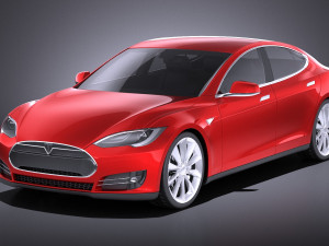 Tesla Model S 2015 vray 3D Model