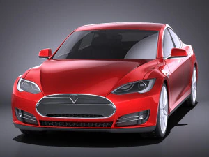 Tesla Model S 2015 vray 3D Model