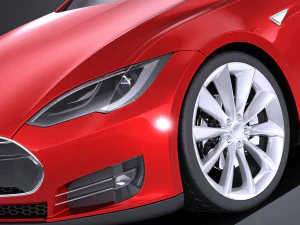 Tesla Model S 2015 vray 3D Model