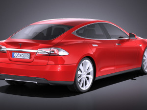 Tesla Model S 2015 vray 3Dモデル