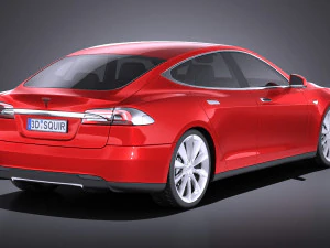 Tesla Model S 2015 vray 3D Model