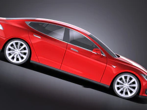 Tesla Model S 2015 vray 3D Model