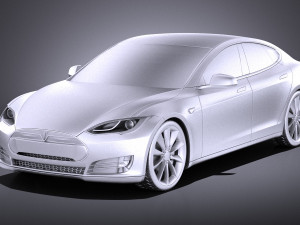 Tesla Model S 2015 vray 3Dモデル