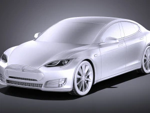Tesla Model S 2015 vray 3D Model