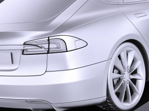 Tesla Model S 2015 vray 3Dモデル