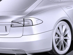 Tesla Model S 2015 vray 3D Model