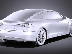 Tesla Model S 2015 vray 3D Model