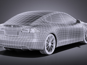 Tesla Model S 2015 vray 3Dモデル