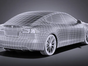 Tesla Model S 2015 vray 3D Model
