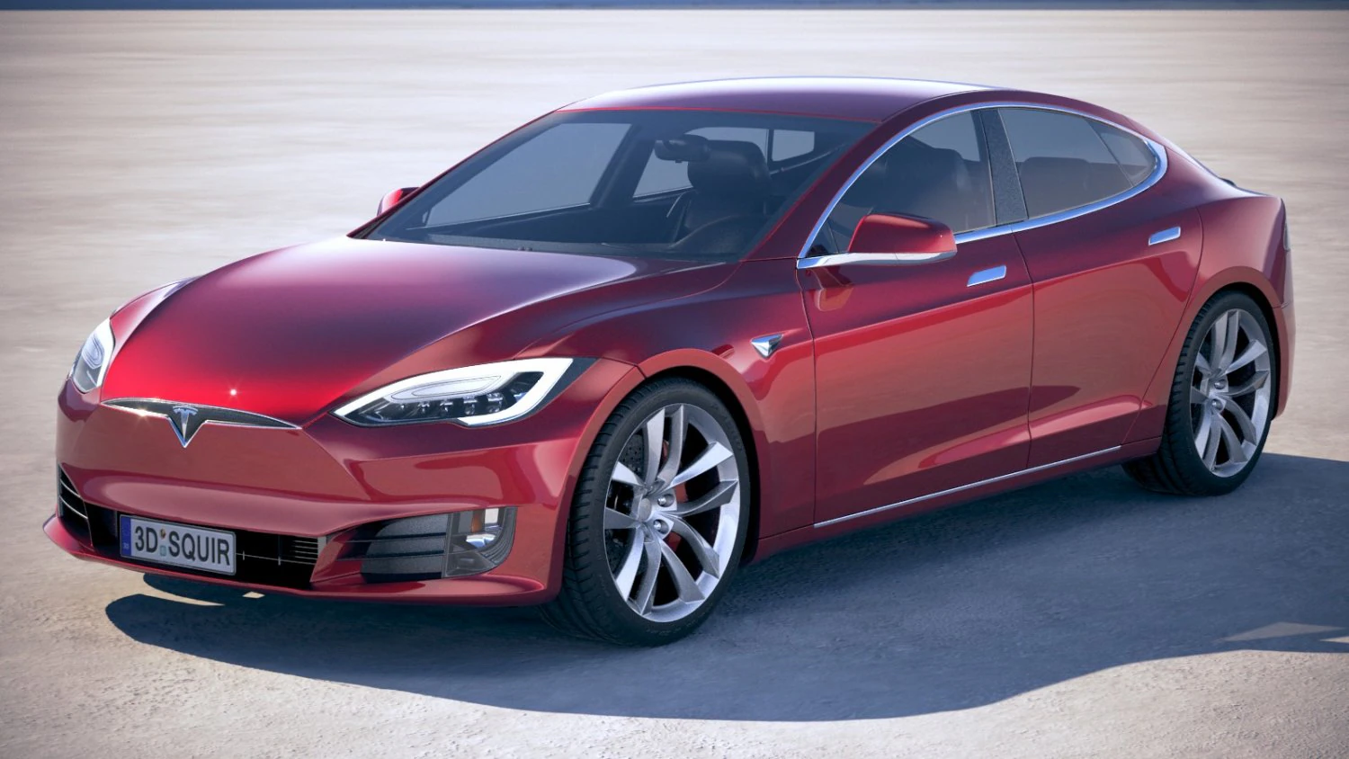 Tesla Model S P100D 2018 3D Model .c4d .max .obj .3ds .fbx .stl .blend 