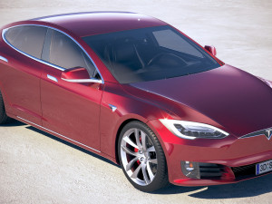 Tesla Model S P100D 2018 Modelo 3D