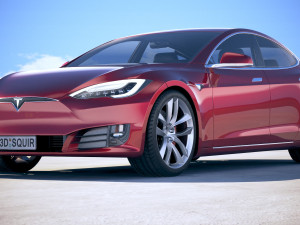 Tesla Model S P100D 2018 Modelo 3D