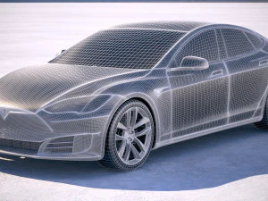 Tesla Model S P100D 2018 3D Model