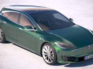 Tesla Model S Shooting Brake 2019 3D 模型