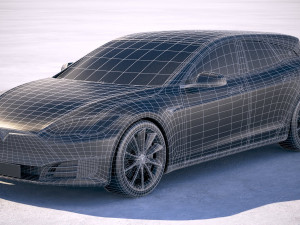 Tesla Model S Shooting Brake 2019 3D 模型