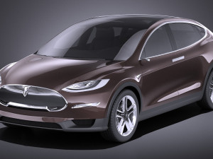 Tesla Model X 2015 vray 3D 모델