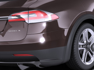 Tesla Model X 2015 vray 3D 模型