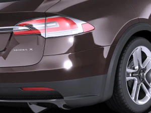 Tesla Model X 2015 vray 3D Model