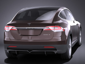 Tesla Model X 2015 vray 3D 模型