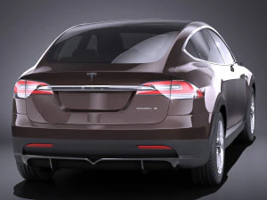 Tesla Model X 2015 vray 3D Model