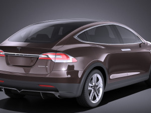 Tesla Model X 2015 vray 3D 模型