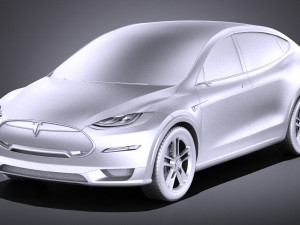 Tesla Model X 2015 vray 3D 模型