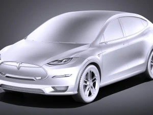 Tesla Model X 2015 vray 3D Model
