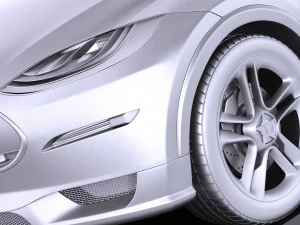 Tesla Model X 2015 vray 3D Model
