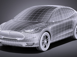 Tesla Model X 2015 vray 3D 模型