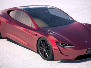 Tesla Roadster 2020 Modello 3D