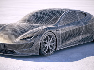 Tesla Roadster 2020 Modello 3D