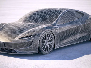Tesla Roadster 2020 3D Model