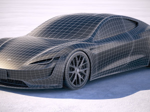 Tesla Roadster 2020 Modello 3D