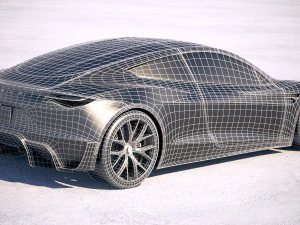 Tesla Roadster 2020 3D Model