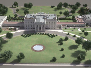 El complejo de la Casa Blanca Modelo 3D