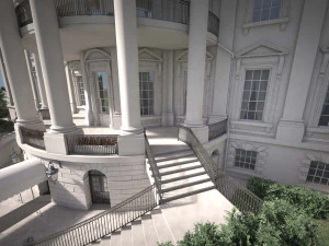 El complejo de la Casa Blanca Modelo 3D