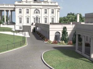 El complejo de la Casa Blanca Modelo 3D