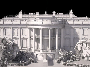 El complejo de la Casa Blanca Modelo 3D