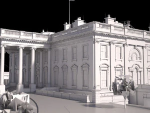 El complejo de la Casa Blanca Modelo 3D