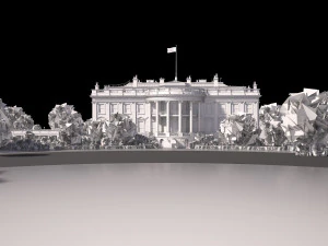El complejo de la Casa Blanca Modelo 3D