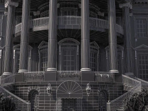 El complejo de la Casa Blanca Modelo 3D